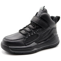 Ботинки для мальчика (Котёнок) черные верх-искусственная кожа подкладка - байка артикул  sdf-7051-2-8