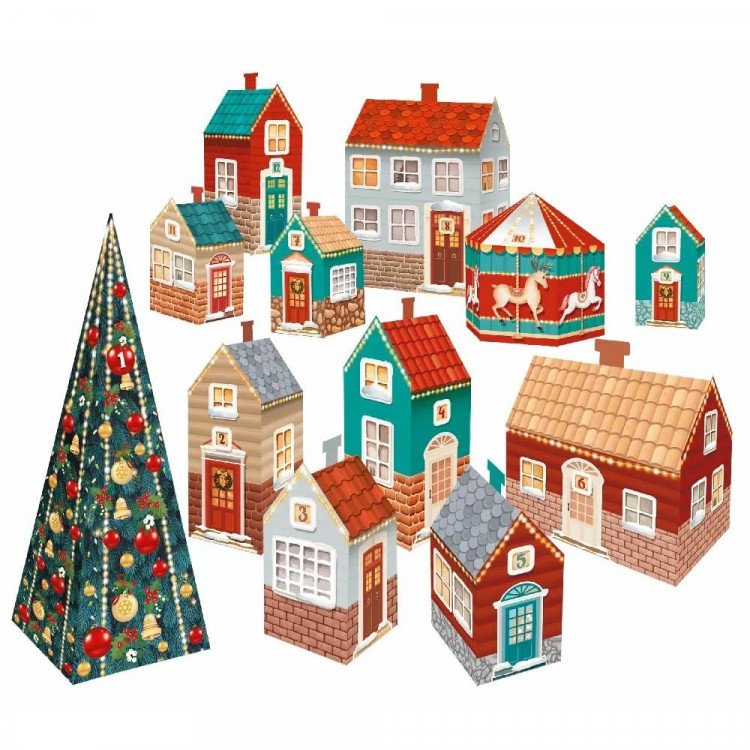 Набор д/оформления "Новогодняя улица" А2 12шт/наб.  адвент-календарь арт.9315300
