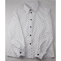 Блузка для девочки (Топтышка) длинный рукав цвет белый арт.5271 размерный ряд 34/134-42/158