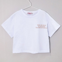 Футболка для девочки арт. Vln 14270  размер 34/134-44/164  цвет белый