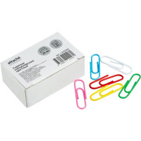 Скрепки виниловые  28мм овальные 50шт/уп. Attache цветные арт.1239383