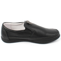 Полуботинки для мальчика (Antilopa) черные верх-натуральная кожа подкладка-натуральная кожа размер 33-38 арт.AL 7092