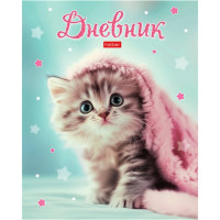 Дневник школьный твердая обложка (Hatber) Пушистая радость ламинация Soft-touch арт.40ДТ5лВ_33822