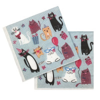 Салфетки "Кошки"12шт/наб 33*33см арт.6076764