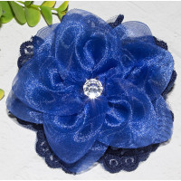 Бант для волос синий Arco Carino 10см арт.150