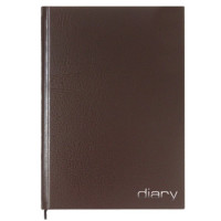Ежедневник А6 недатированный бумвинил Attomex коричневый 320л арт.2035852