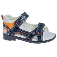 Сандалии для мальчика (Сказка) темно-синий верх-искусственная кожа подкладка-натуральная кожа размерный ряд 25-32 арт.R226760615DB
