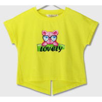 Футболка для девочки (Deloras) артикул 19498 размерный ряд 26/98-32/128 цвет желтый