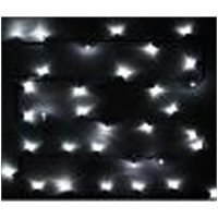 Гирлянда электрическая уличная сетка 2*1,5м 192LED цвет белый холодный (светлый провод) 8режимов арт.183-0005