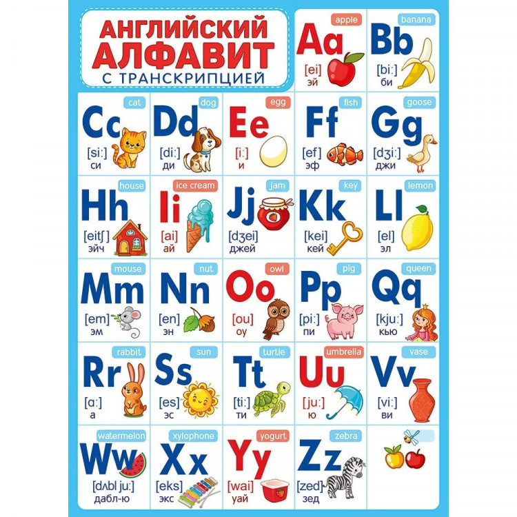 Плакат А2 Английский алфавит арт.02,845,00
