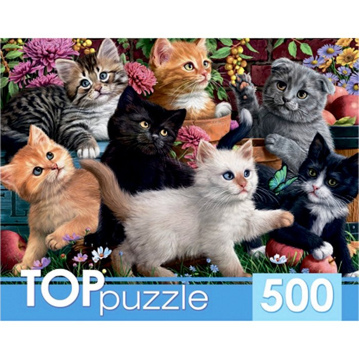Пазл 500 элементов TOPpuzzle Игривые котята (РК) арт ХТП500-6809