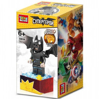 Конструктор-фигурка пластиковый Супергерои (Город мастеров) светящийся кубик арт.18059-ZH