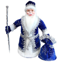 Игрушка декор. "Дед Мороз" 40см в синей шубке п/у арт.ДМ-11