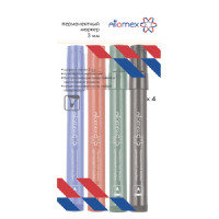Маркер перманентный Attomex набор 4шт зеленый/красный/синий/черный арт.5043504