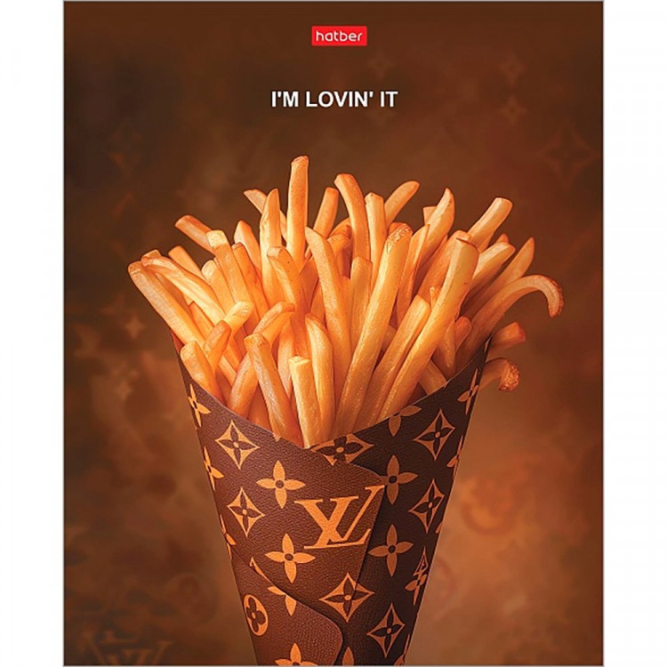 Тетрадь А5 клетка 96 листов на гребне (Hatber) Brand Food Выпуск №1 глянцевая ламинация ассорти арт.96Т5лВ1гр