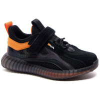 Кроссовки для мальчика (STROBBS) черный верх-текстиль/натуральная замша/искусственная кожа подкладка-текстиль размерный ряд 31-35 артикул N1737-3