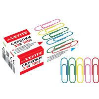 Скрепки виниловые 33мм овальные 100шт/уп. deVENTE цветные арт.4135325