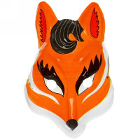 Маска карнавальная на лицо пластик "Лиса" арт.770-0176