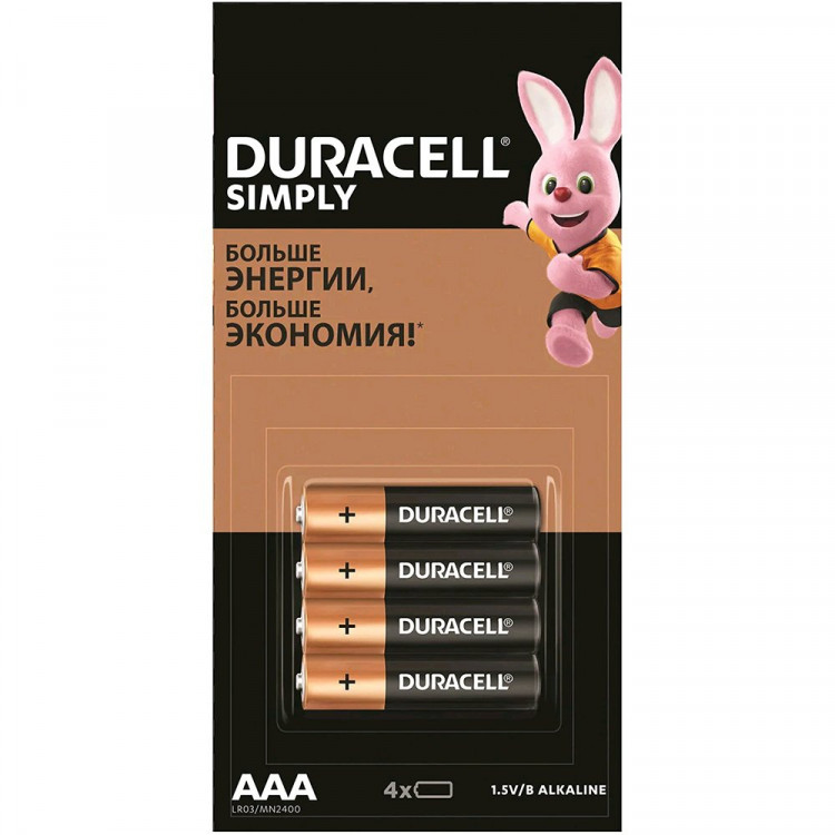Батарейка LR03 Duracell BL4 отрывной (цена за упаковку)