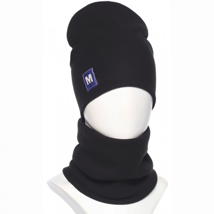 Комплект демисезон для мальчика (MULTIBREND) арт.C-04 M (шапка+снуд) цвет черный