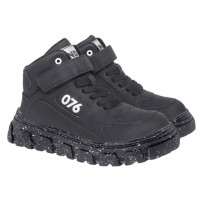 Ботинки для мальчика (Indigo Kids) черный верх-искусственная кожа подкладка - текстиль артикул 54-0015F