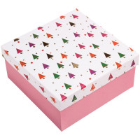 Коробка подарочная 18*18*8,5см "Ёлочки-иголочки" арт.775-0916