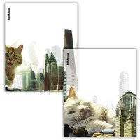 Набор обложек для тетради 212х347 полипропилен 80мкм 12 штук набор Big City Cats (ErichKrause) арт 63508