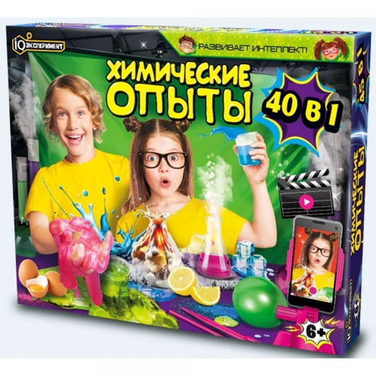 Набор для проведения опытов (IQ эксперимент) 40 в 1 арт.TG03-EX40-RU