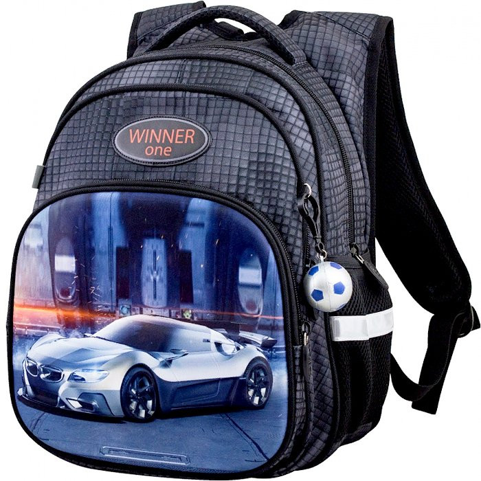Рюкзак для мальчика школьный (Winner) + брелок арт R3-225 29х19х38см
