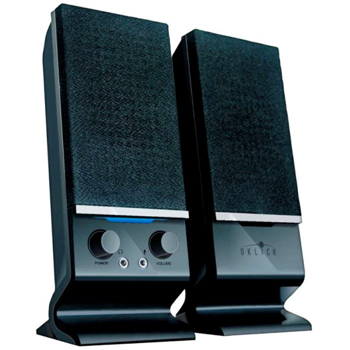Колонки Oklick OK-115U 2.0 черный 6Вт