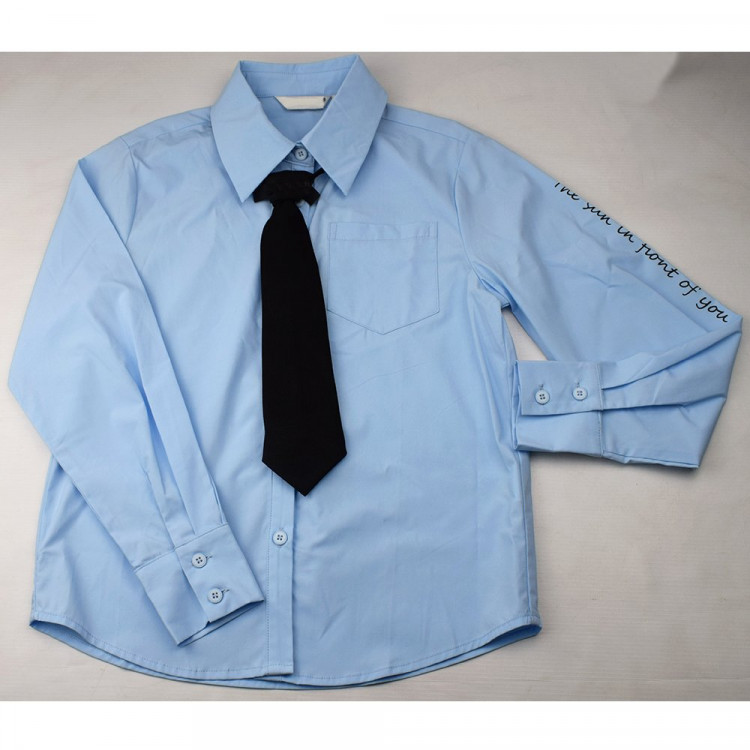 Блузка для девочки  (Kevin Young) длинный рукав цвет голубой арт.R105714 размерный ряд 44/164-48/176