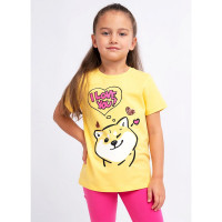 Футболка для девочки (CLE) артикул 835495г_п1 р.28/110-32/128 цвет желтый