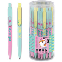 Ручка шариковая детская автомат (Феникс) Ой! Всё непрозрачный корпус синий 0,7мм арт.69544 (Ст.30)