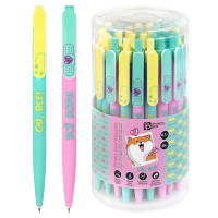 Ручка шариковая детская автомат (Феникс) Ой! Всё непрозрачный корпус синий 0,7мм арт.69544 (Ст.30)