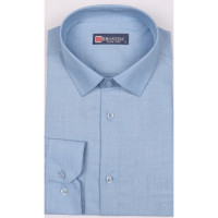 Сорочка подростковая приталенная длинный рукав размерный ряд 37/164-170(XS)-41/176-182(XL) цвет голубой Brostem арт.5011AX**