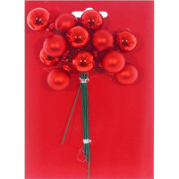 Украшение декоративное "Веточка. Ягоды красные" 15см 12шт. пучок арт.753348