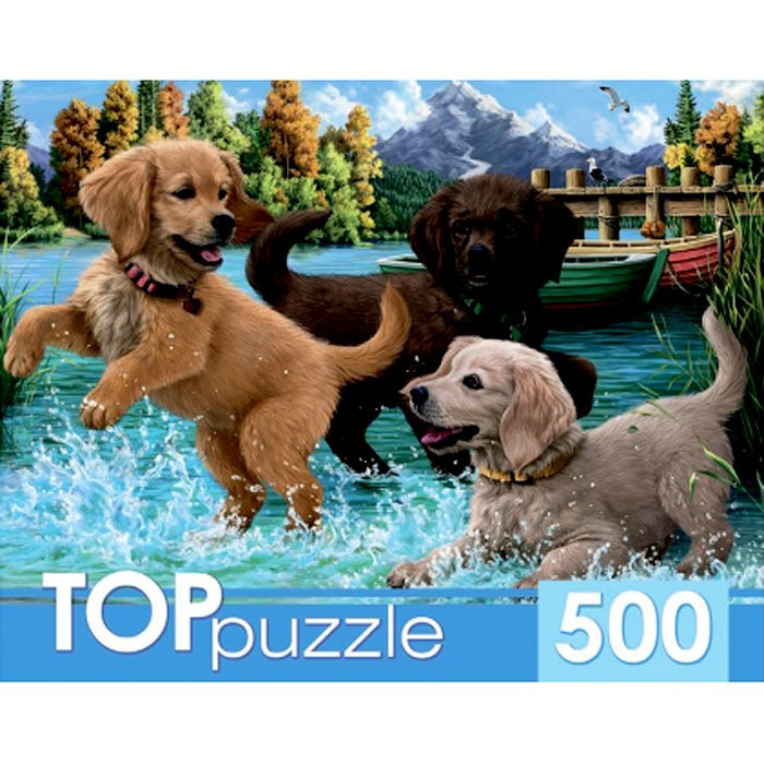 Пазл 500 элементов TOPpuzzle Игривые щенки (РК) арт ХТП500-6810