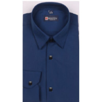 Сорочка подростковая приталенная длинный рукав размерный ряд 37/158-164 -41/176-182 цвет темно-синий Brostem арт.DS1A60-3918X** на кнопках