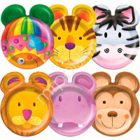 Тарелки бумажные "Забавные зверята" 8шт/наб. D-23см асс. арт.108871