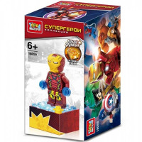 Конструктор-фигурка пластиковый Супергерои (Город мастеров) светящийся кубик арт.18055-ZH
