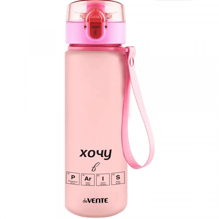 Бутылка 560 мл deVENTE Paris матовая розовая  23,7*6,5*6,5 см арт.8090342