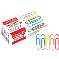 Скрепки винил. 28мм овальные 100шт/уп. deVENTE цветные арт.4135324