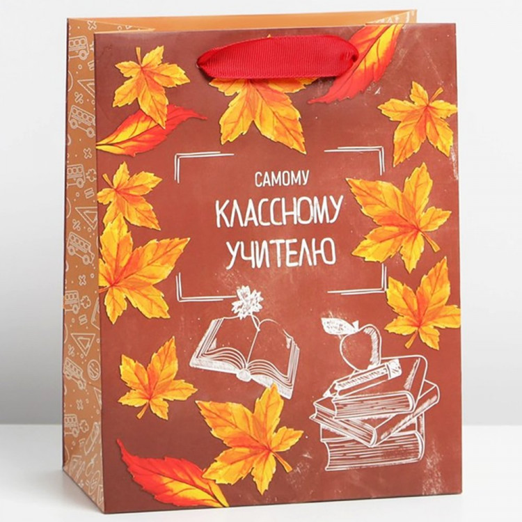 Пакет подароч.бумаж. 18*23*10см «Классному учителю» арт.7489527