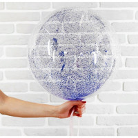 Шар воздушный "Конфетти" 20см синий арт.3532900