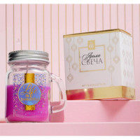 Свеча "Life is beautiful" 8см в банке арт.5095814