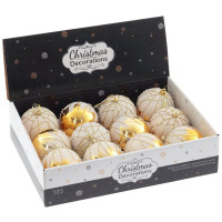 Шар пластик 08см "Золота сетка" цв.жёлтый арт.763957