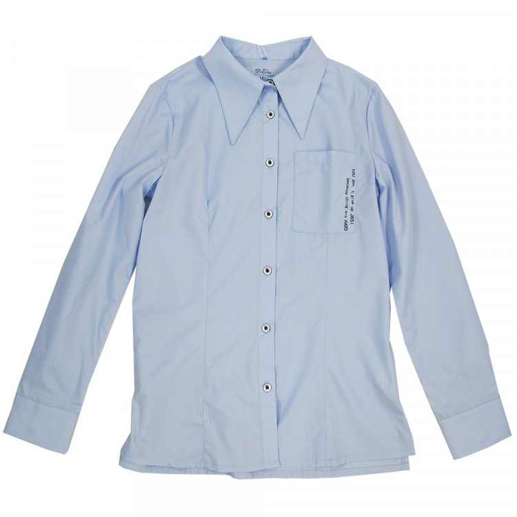Блузка для девочки (Делорас) длинный рукав цвет голубой арт.C63389 размерный ряд 34/134-46/170