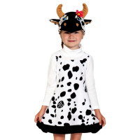 Костюм для девочки Коровка (платье, маска) р.32/122 плюш арт.2097