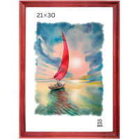 Фоторамка 21*30 (дерево) багет 15мм Красно-коричневый