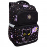 Рюкзак для девочек школьный (Grizzly) арт.RAn-588-3/1 черный 27,5х39х15 см с чехлом для мелочей
